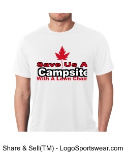"Save Us A Campsite" T-shirt -  Novelty T-shirt Design Zoom